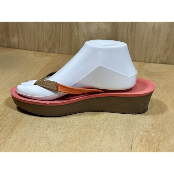 UGG RUBY SANDALS Womens 10 Coral Reef Leather Flip Flops - Picture 7 of 13